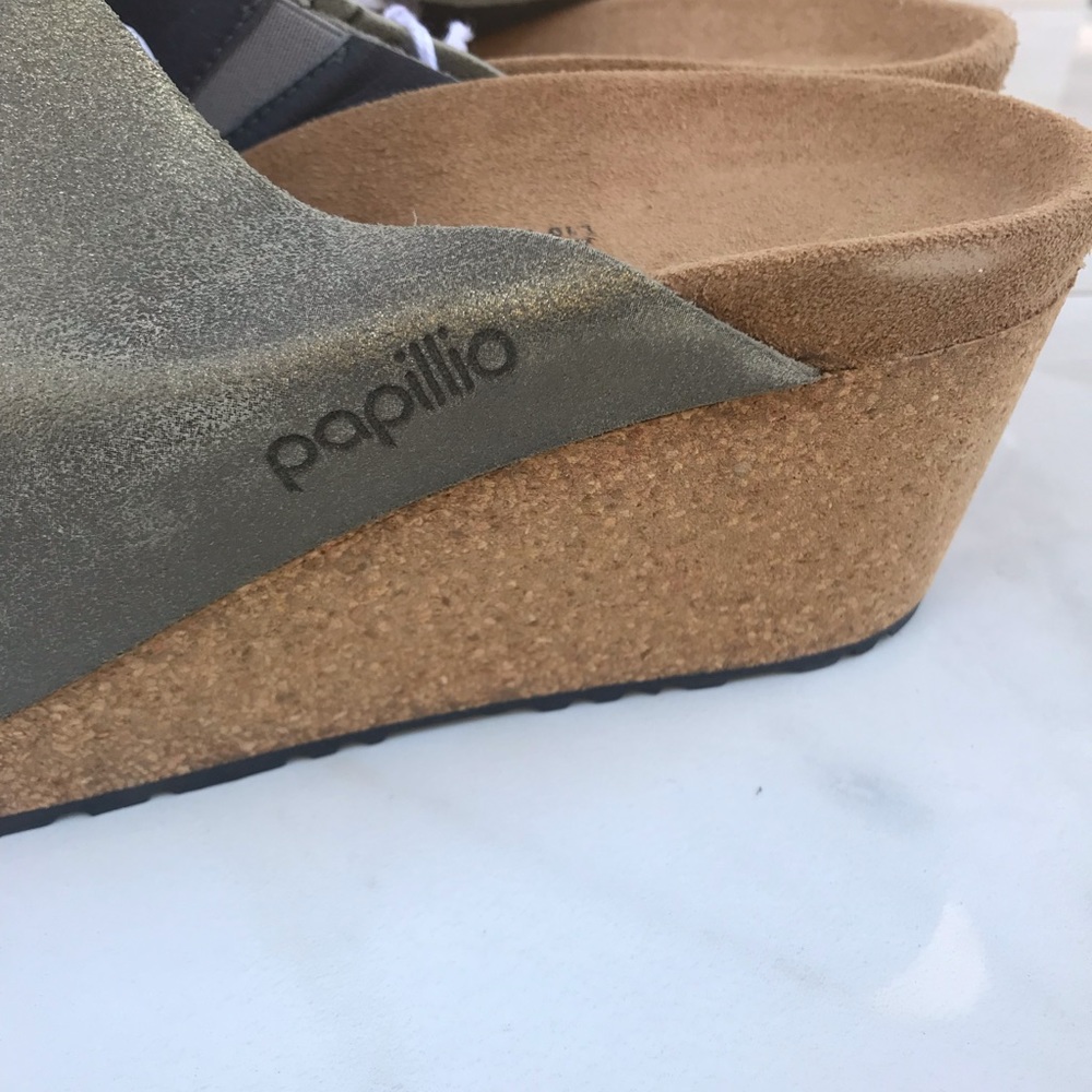 $160 Birkenstock Women's Papillio, Namica Slide - Narrow Width Gold 41 , 10-10.5 - Picture 2 of 6